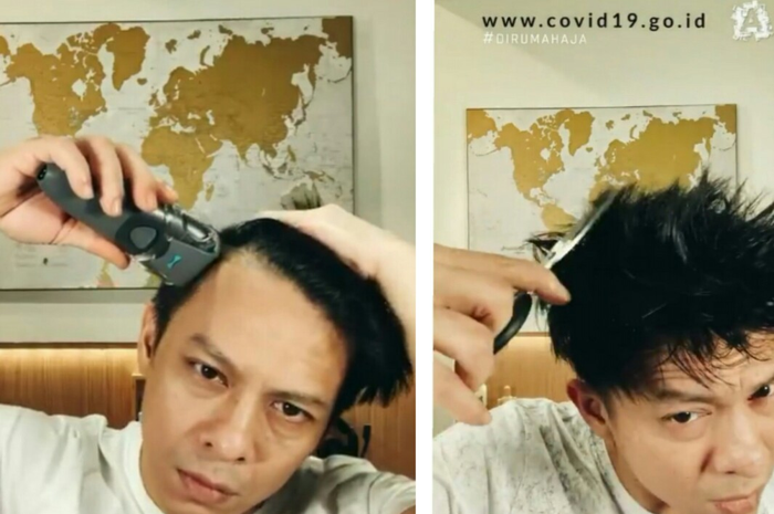Ariel Cukur rambutnya sendiri akibat tak bisa keluar rumah di tengah pandemi