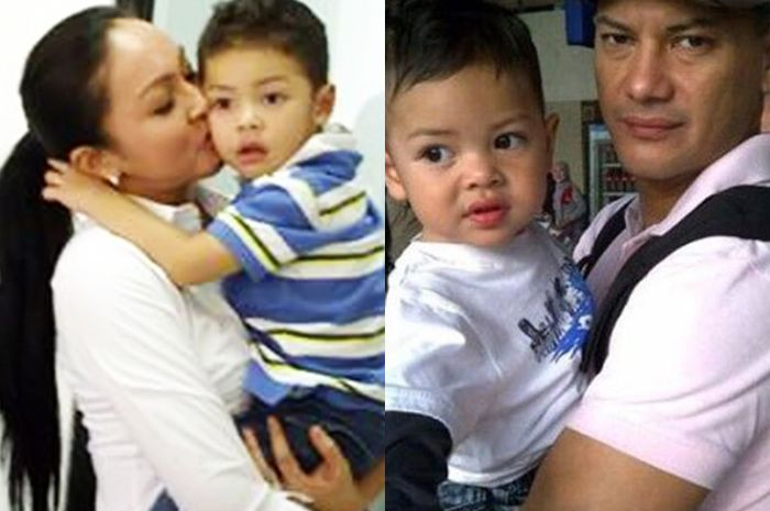 Keanu bersama Angelina Sondakh dan Adjie Massaid
