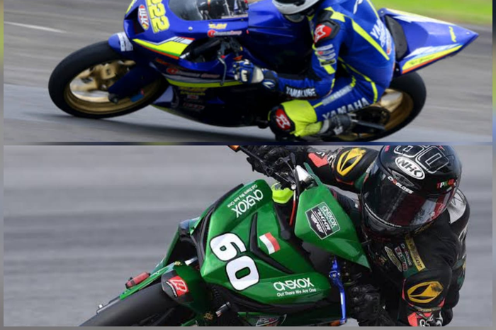 Rey Ratukore (atas) dengan nomor start 222 dan Wahyu aji (bawah) dengan nomor start 60