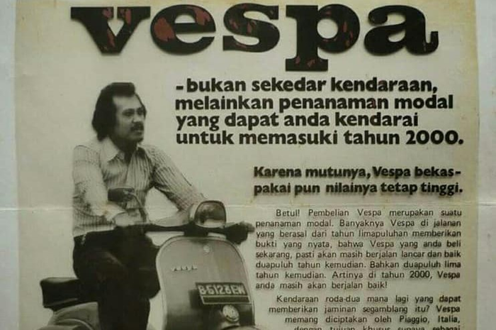 Iklan Vespa di Indonesia pada tahun 1975 sudah ajarkan soal investasi