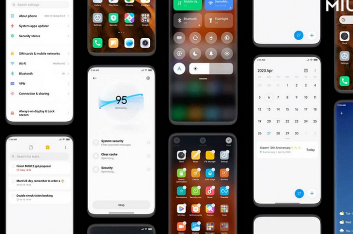 Tampilan sistem operasi MIUI 12 milik Xiaomi