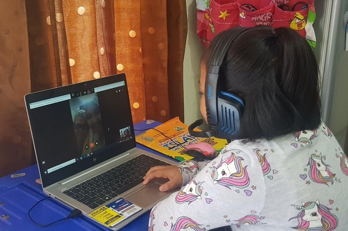Ilustrasi mudik virtual lewat video call