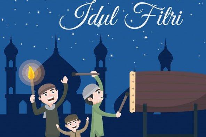 Ilustrasi takbiran menyambut lebaran