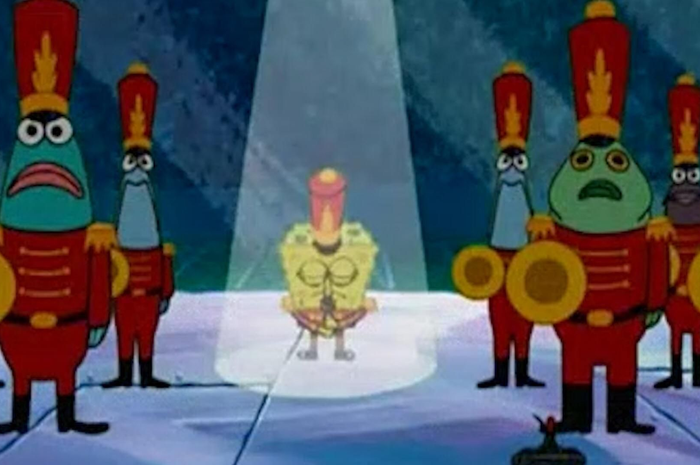 Episode Spongebob Squarepants yang menampilkan 'Sweet Victory'.