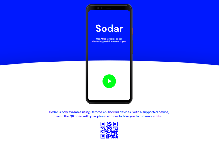 Sodar, alat virtual AR untuk bantu social distancing.