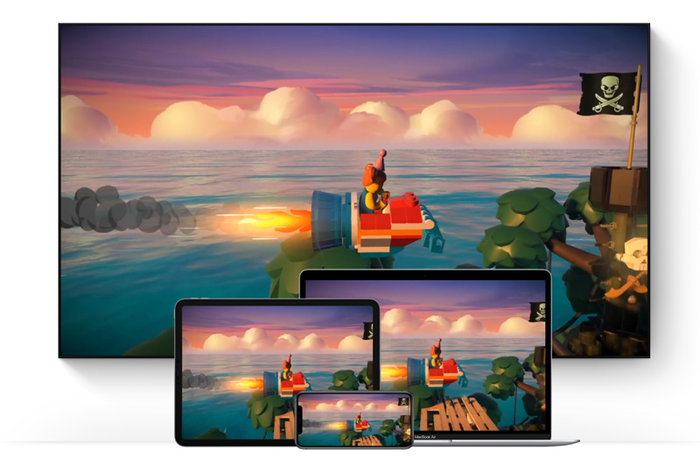 Ilustrasi perangkat Apple Arcade