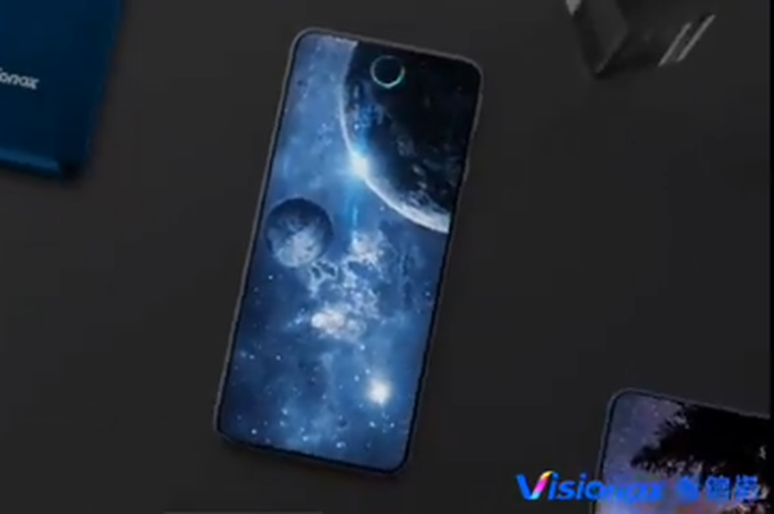 Bocoran desain kamera selfie in-display yang dibeberkan oleh Visionox.