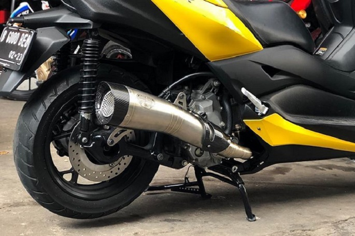 Knalpot R9 H2 Series untuk Yamaha XMAX 250, suara bulat, harga pas di kantong