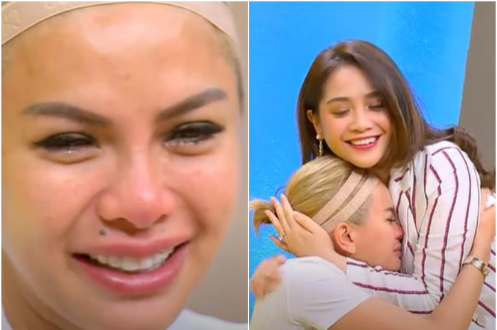 Nagita Slavina menenangkan Nikita Mirzani yang sedang menangis.