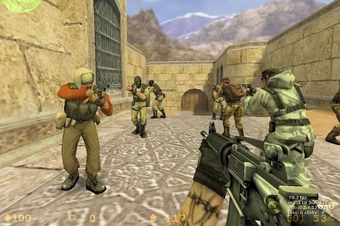 Game FPS klasik Counter Strike. 