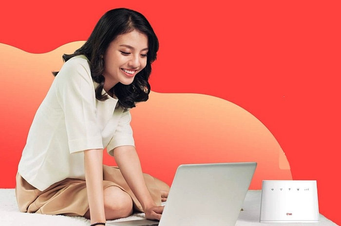 ilustrasi internetan pakai WiFI Modem