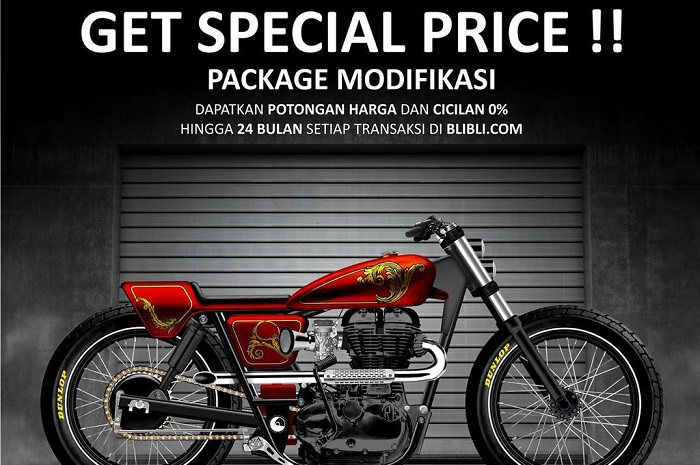 Bangun motor custom atau beli spare part custom di Rich Richie Ride Garage kini bisa dicicil.