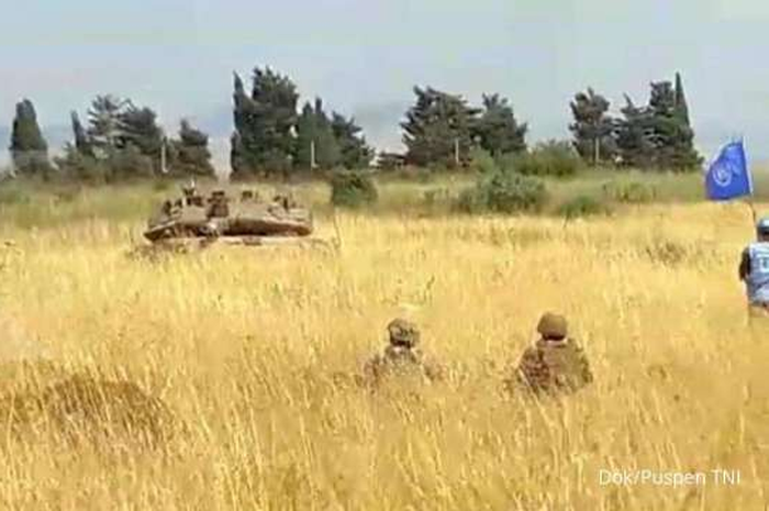 Prajurit TNI yang tergabung dalam Kontingen Garuda XXIII-N/United Nations Interim Forces in Lebanon (UNIFIL) 