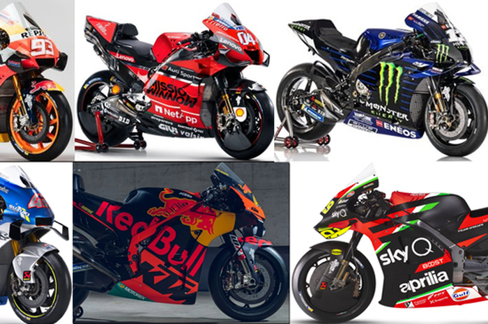 Nama Motor MotoGP 2020 punya keunikan dan ciri khas. Terdiri dari Honda, Yamaha dan Suzuki (Jepang); Ducati dan Aprilia (Italia) dan KTM (Austria). 