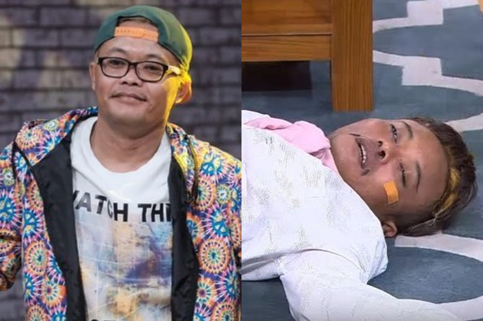tengah live saat memandu acara di salah satu stasiun televisi, Sule mendadak bikin heboh gegara pingsan setelah nyanyikan lagu biduan ini