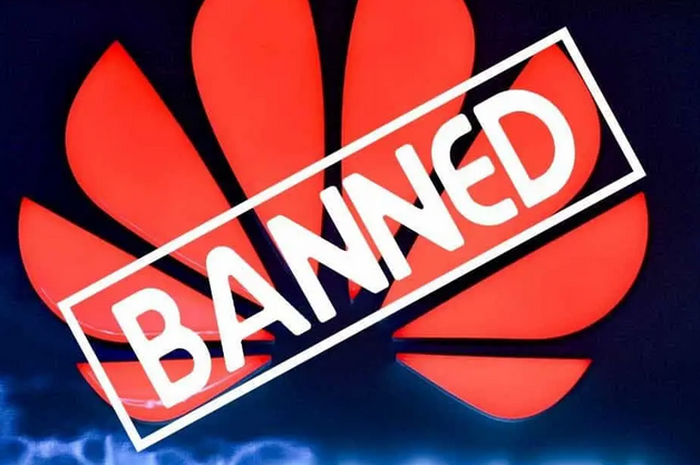 Ilustrasi pencekalan Huawei.