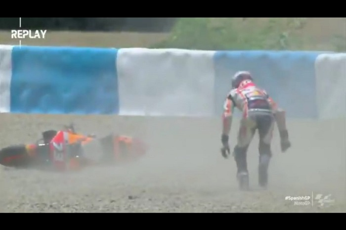 Alex Marquez kecelakaan saat FP2 MotoGP Spanyol 2020 di sirkuit Jerez