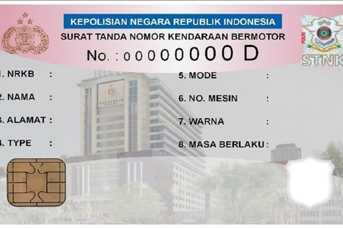 Bisa masuk dompet, STNK akan berbentuk kartu seperti SIM Elektronik, dilengkapi chip khusus.