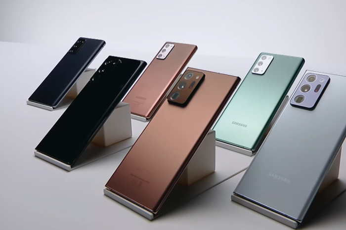 Jejeran perangkat Galaxy Note 20 Series.