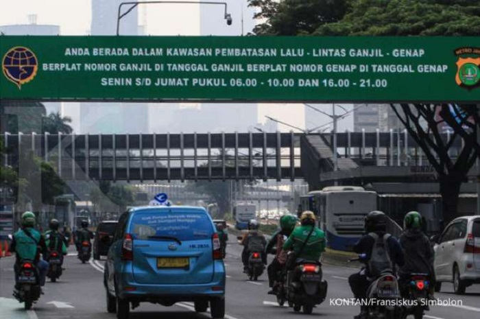 Ilustrasi aturan ganjil genap.