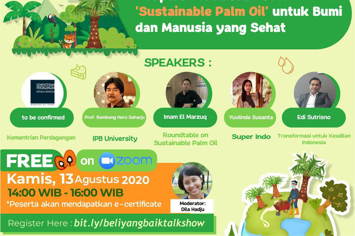 Bincang virtual mengenai produk kelapa sawit yang berkelanjutan