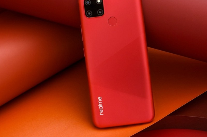 realme C12 warna coral red