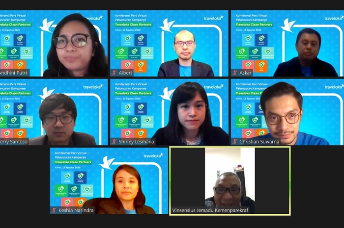 Pengisi acara Traveloka CleanPartners yang dilakukan secara virtual pada hari Rabu (13/8).