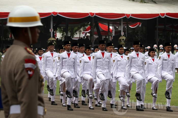 Paskibraka yang bertugas dalam Upacara Bendera 2017 silam