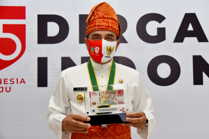 Gubernur Sumatera Utara, Edy Rahmayadi menyambut baik peluncuran uang pecahan baru Rp75 ribu.
