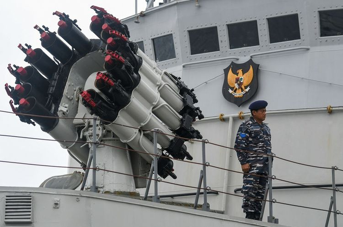 Militer Indonesia di Pulau Natuna.