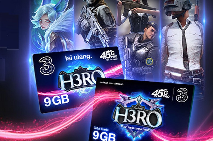 Kartu Perdana H3RO untuk para pemain game online