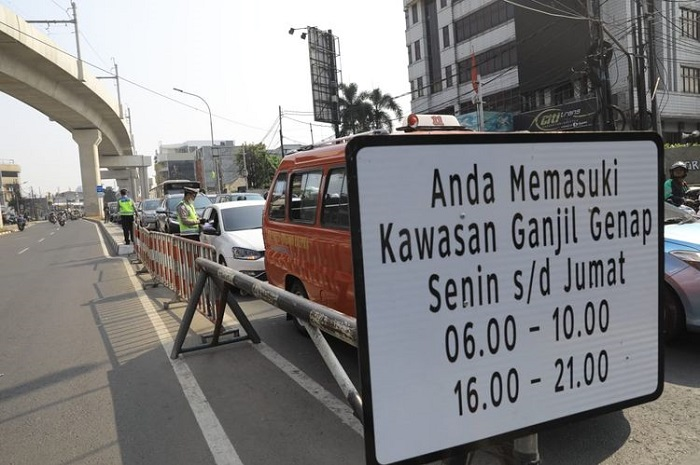 Ilustrasi besaran denda ganjil genap