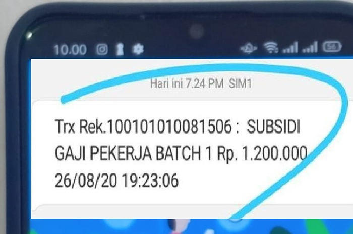 Ilustrasi SMS pembertahuan bantuan langsung tunai masuk rekening tabungan 