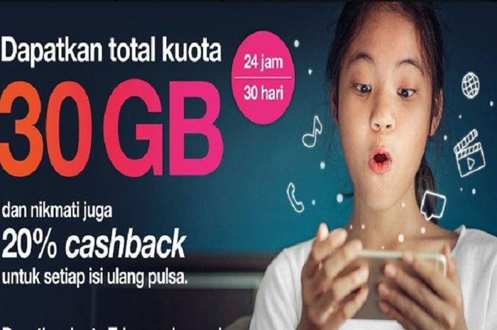 Murahnya gak kira-kira, paket kuota Tri 30 Gb 24 jam selama satu bulan cuma Rp 1, bikers makin nyaman kerja di rumah.