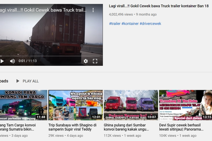 Channel YouTube Driver Shadow 17
