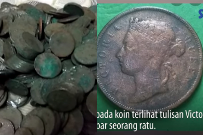 Penemuan uang koin bertuliskan uang Kerajaan Inggris di Desa Deah Pangwa, Kecamatan Trienggadeng, Pidie Jaya