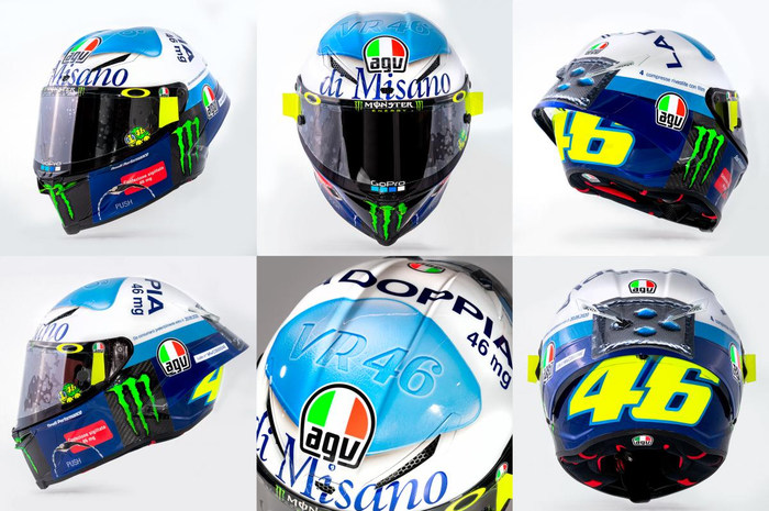 Begini Penampakan Helm Spesial Valentino Rossi di MotoGP San Marino, Apa Artinya Nih?