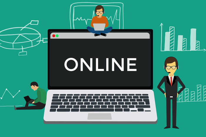 ilustrasi belajar online