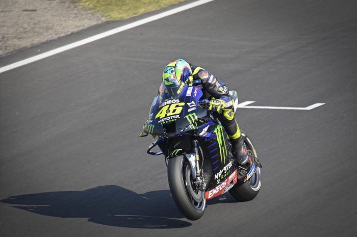 Valentino Rossi saat tes MotoGP Misano 2020. Beda dengan Maverick Vinales, perangkat baru Yamaha tidak berpengaruh sama Valentino Rossi