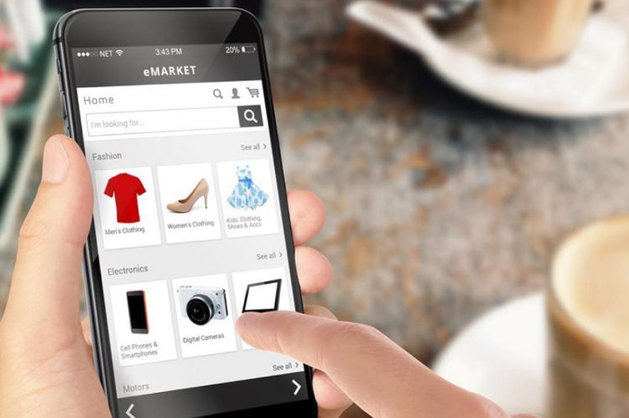 Ilustrasi belanja online 