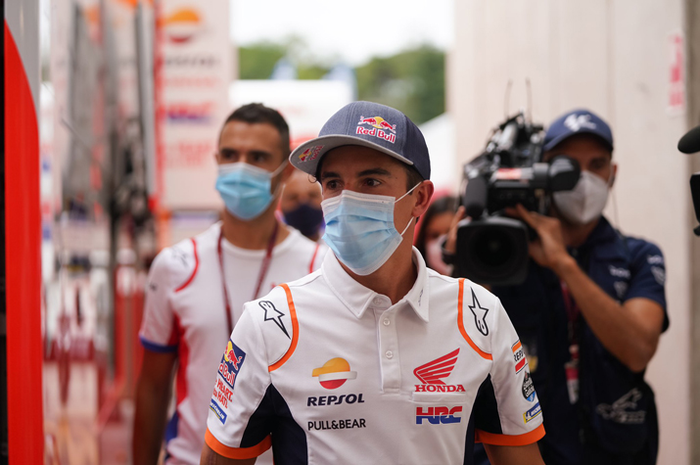 Marc Marquez ungkap terang-terangan maksud kedatangannya di sirkuit MotoGP Barcelona-Catalunya, Kamis (24/9/2020)