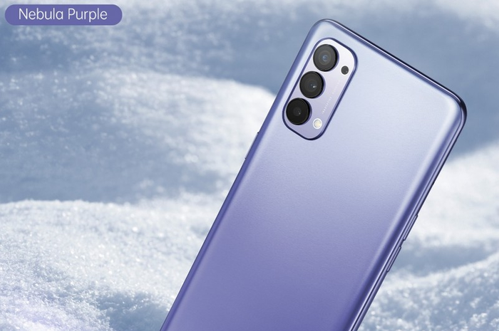 Oppo Reno4 warna Nebula Purple