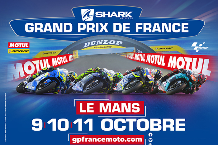 Catat baik-baik jadwal balapan MotoGP Prancis 2020 di sirkuit MotoGP Le Mans, mulainya pukul 18:00 WIB. 