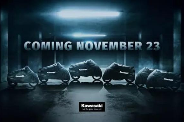 Teaser peluncuran enam motor baru Kawasaki di 23 November 2020.