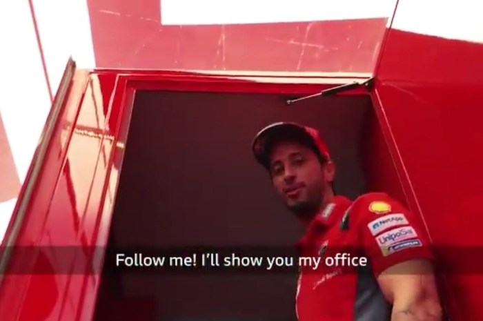 Intip bro kantor Andrea Dovizioso di MotoGP, jangan kaget lihat isi lemarinya