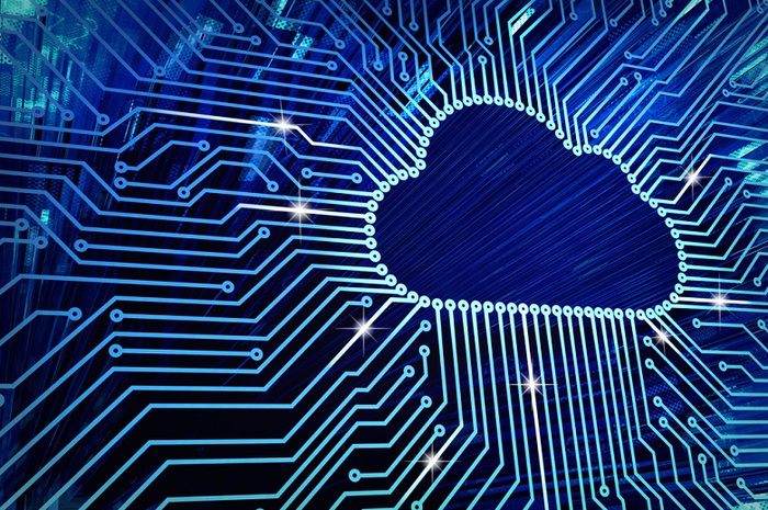 Ilustrasi teknologi cloud di era digital