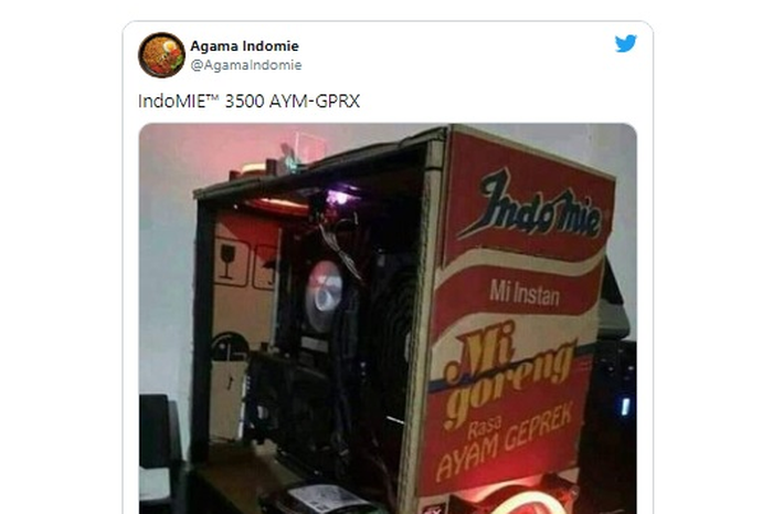 Kreatif Sekaligus Bikin Lapar, PC Ini Dirakit dari Kardus Bekas Mi Instan. 