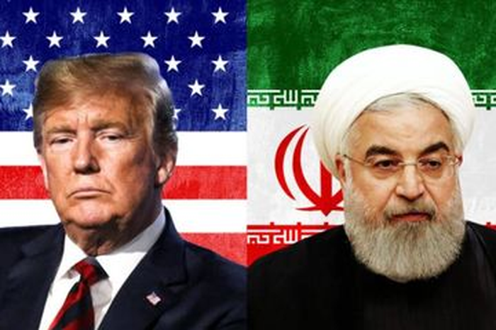 Presiden AS Donald Trump dan Presiden Iran Hassan Rouhani.