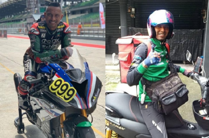 Mantan pembalap Moto2 asal Malaysia, Azlan Shah Kamaruzaman gak malu dirinya beralih profesi jadi pengantar makanan di tengah pandemi Covid-19