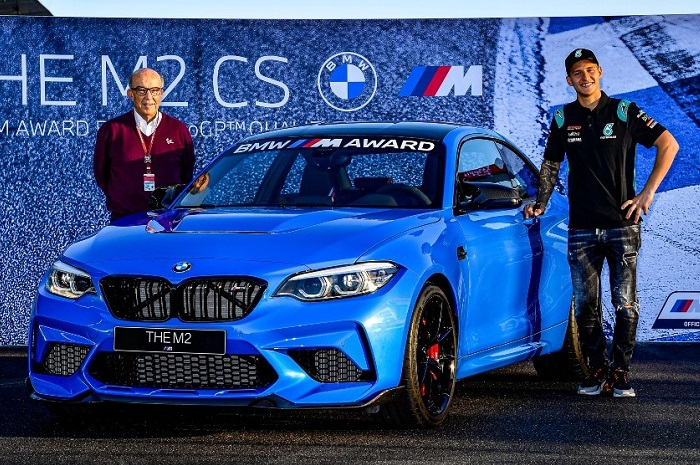 Gak juara dunia MotoGP 2020, Fabio Quartararo dapat hadiah mobil sport BMW M2 CS